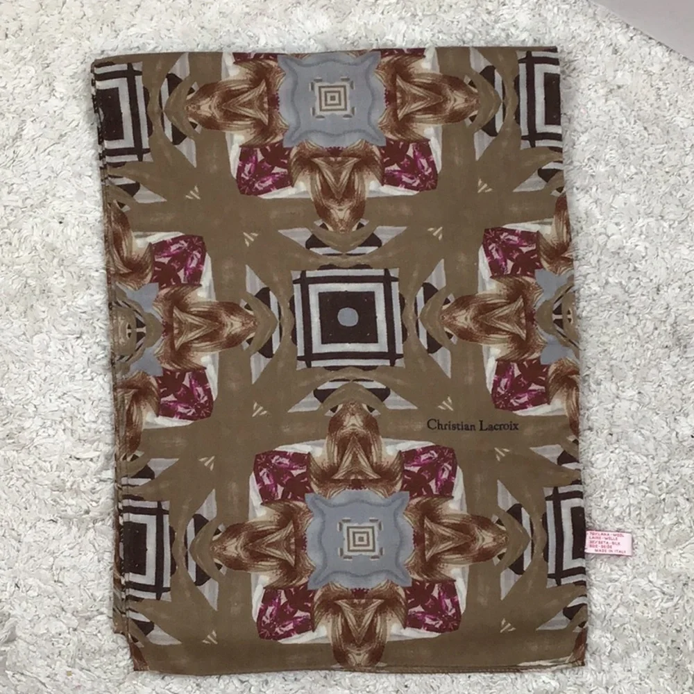Christian Lacroix wool/silk scarf Italy